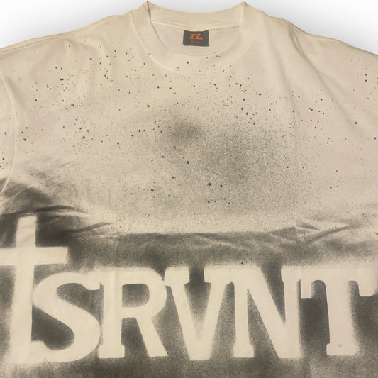 Spray Wash Boxy Cropped Oversized Heavyweight Short Sleeve Tee - “SRVNT”